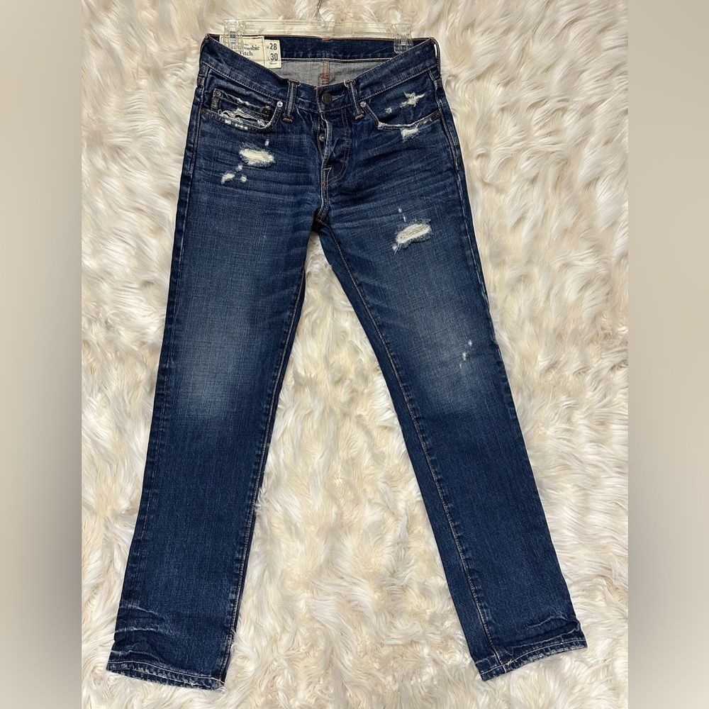 Abercrombie & Fitch Men’s Jeans – W28 L30 – Button Fly – Distressed